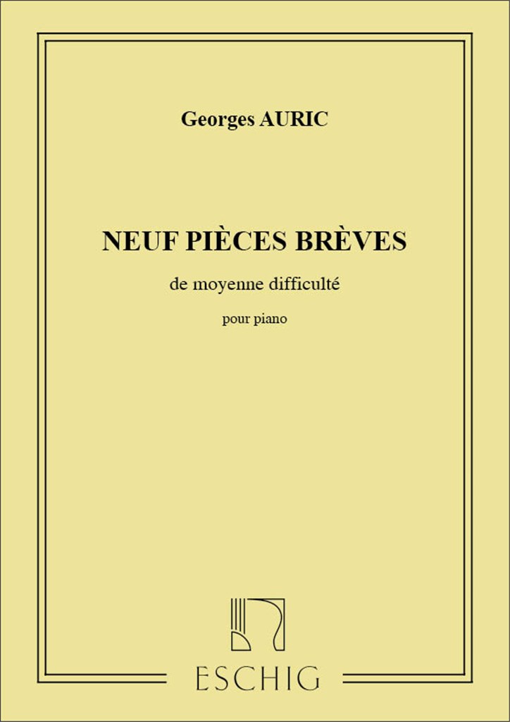 Neuf Pieces Breves, Pour Piano
